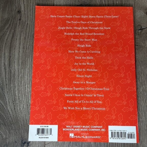 Christmas w/ Disney Sheet Music Favorite Christmas Songs and Carols Hal Leonard - Picture 3 of 7